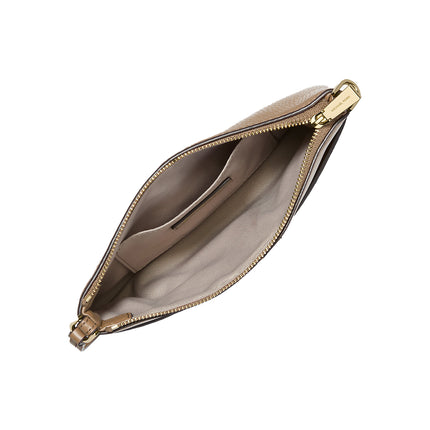 Michael Kors Women's Jet Set Medium Pebbled Leather Wristlet Husk/Gold