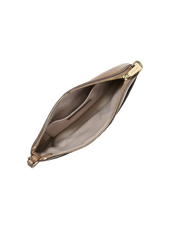 Michael Kors Women's Jet Set Medium Pebbled Leather Wristlet Husk/Gold