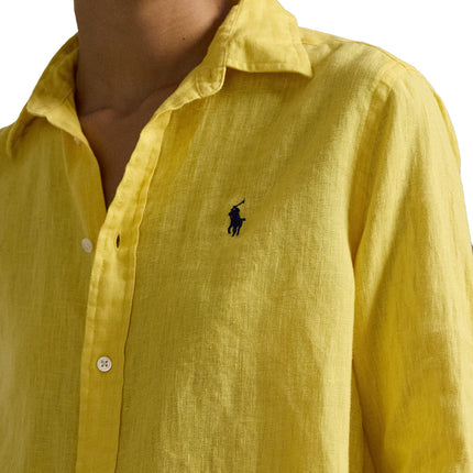 Polo Ralph Lauren Women's Classic Fit Linen Shirt Oasis Yellow