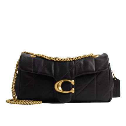 Coach Women's Tabby Shoulder Bag 26 With Quilting Brass/Black