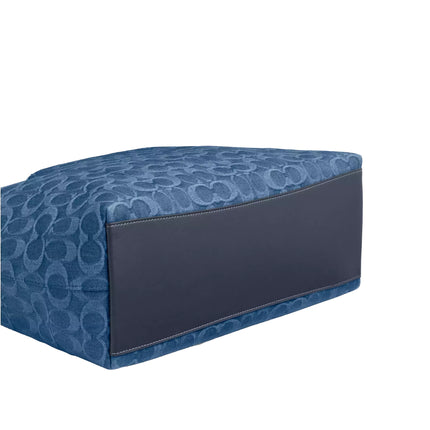 Coach Women's Station Tote Bag In Signature Denim Gold/Indigo