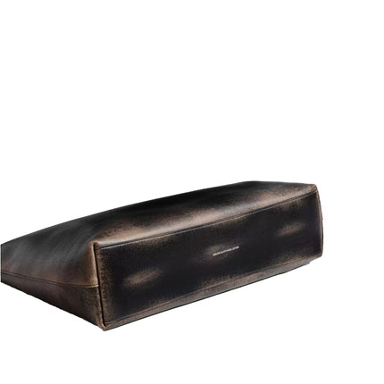 Coach Women's Brooklyn Shoulder Bag 39 In Loved Leather Silver/Black Brown