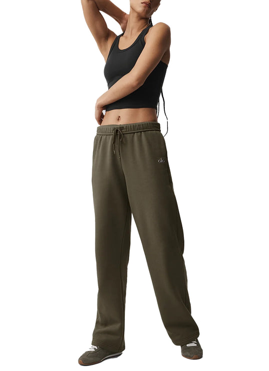 alo Women's Accolade Straight Leg Sweatpant Olive Tree