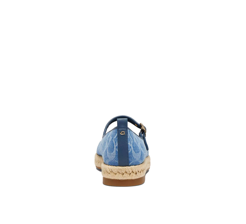 Coach Women's Mary Jane Espadrille In Signature Denim Indigo