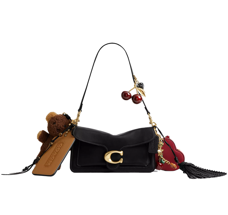 Coach Women's Tabby Shoulder Bag 26 With Charms Brass/Black Multi