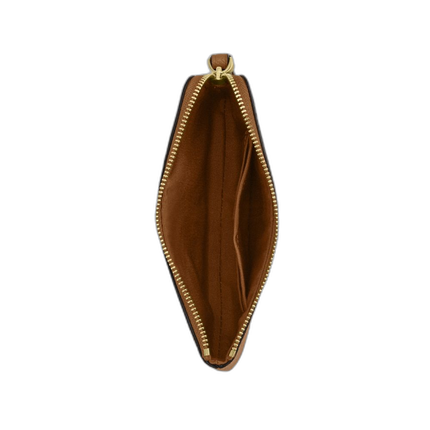 Coach Women's Corner Zip Wristlet Gold/Honey Brown