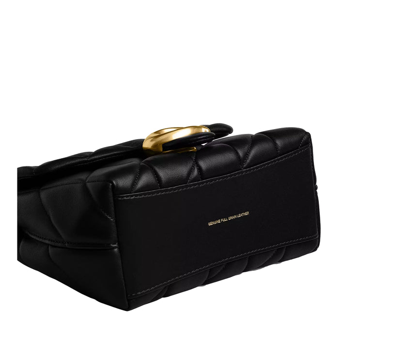 Coach Women's Tabby Top Handle Bag With Quilting Brass/Black