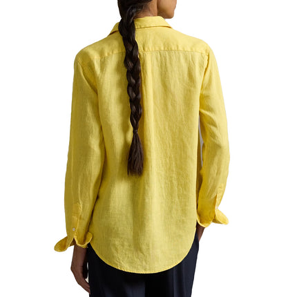 Polo Ralph Lauren Women's Classic Fit Linen Shirt Oasis Yellow