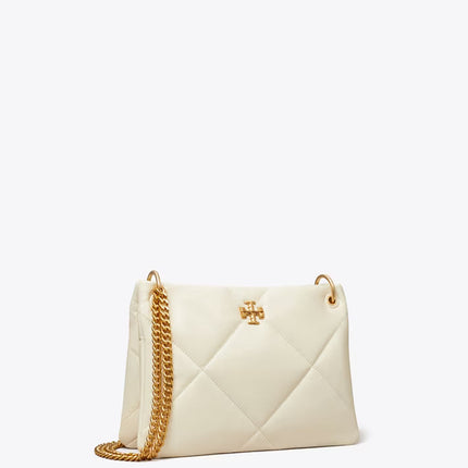 Tory Burch Women's Small Kira Diamond Quilt Shoulder Bag Warm White