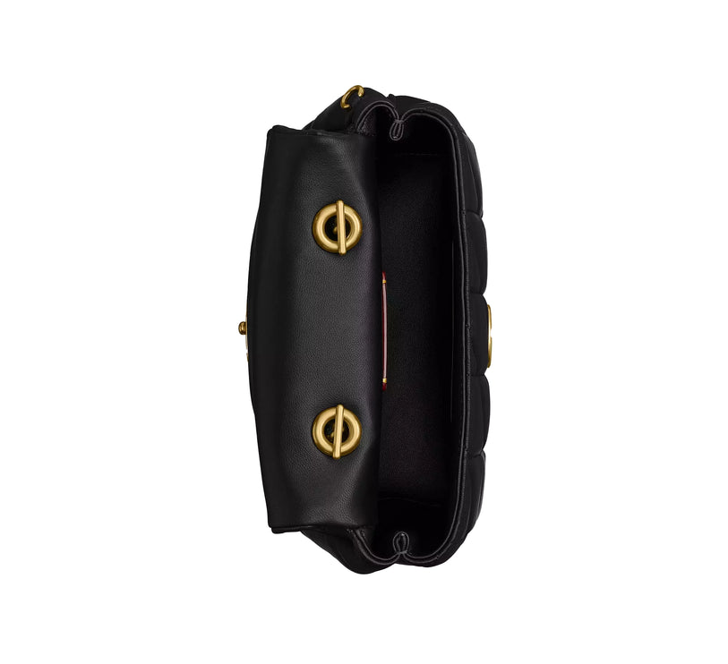 Coach Women's Tabby Top Handle Bag With Quilting Brass/Black