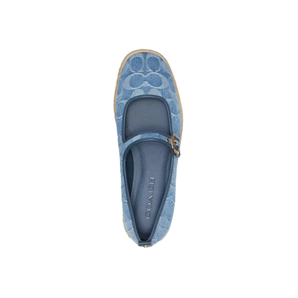 Coach Women's Mary Jane Espadrille In Signature Denim Indigo