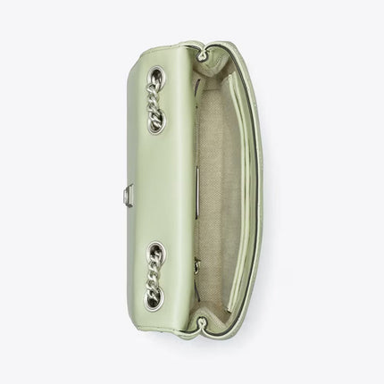 Tory Burch Women's Small Kira Chevron Convertible Shoulder Bag Pine Frost