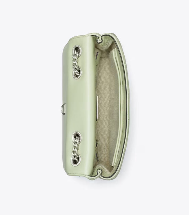 Tory Burch Women's Small Kira Chevron Convertible Shoulder Bag Pine Frost