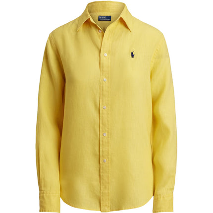 Polo Ralph Lauren Women's Classic Fit Linen Shirt Oasis Yellow