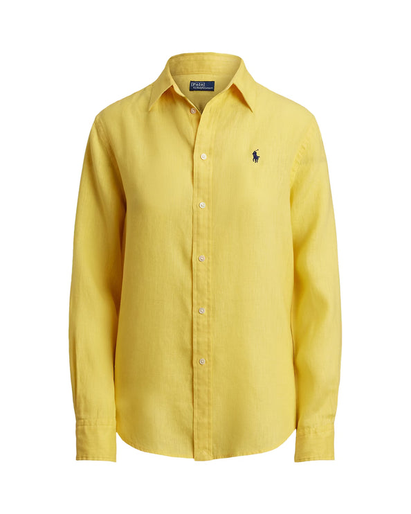Polo Ralph Lauren Women's Classic Fit Linen Shirt Oasis Yellow