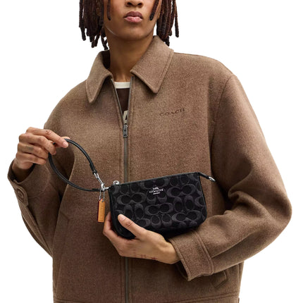 Coach Women's Nolita 19 In Signature Denim Silver/Black