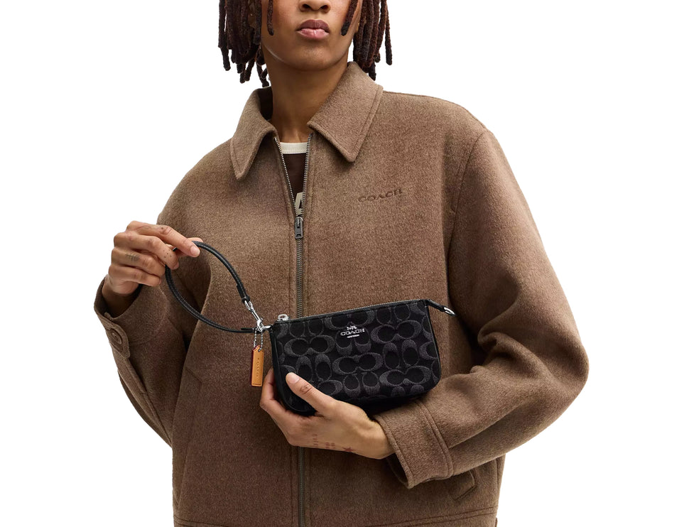 Coach Women's Nolita 19 In Signature Denim Silver/Black