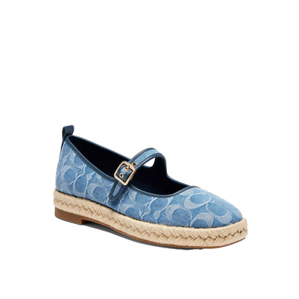 Coach Women's Mary Jane Espadrille In Signature Denim Indigo