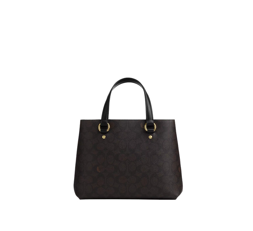 Coach Women's Station Carryall Bag In Signature Canvas Gold/Walnut/Black