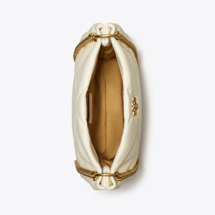 Tory Burch Women's Small Kira Diamond Quilt Shoulder Bag Warm White