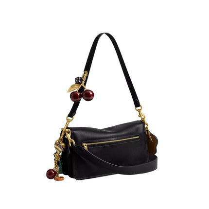 Coach Women's Tabby Shoulder Bag 26 With Charms Brass/Black Multi