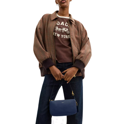 Coach Women's Plaza Bag Brass/Navy