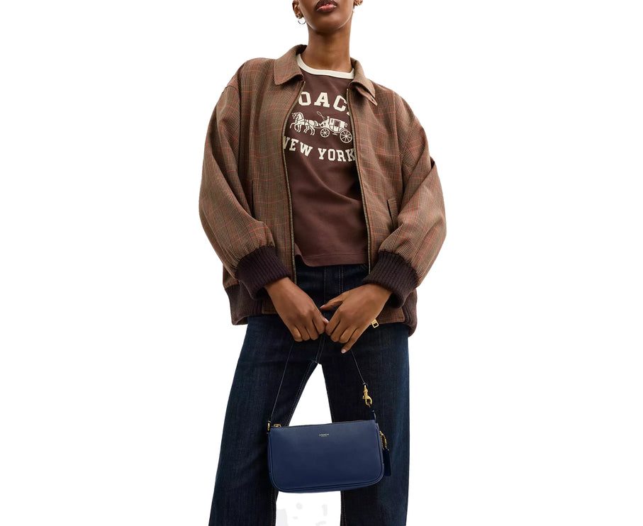 Coach Women's Plaza Bag Brass/Navy