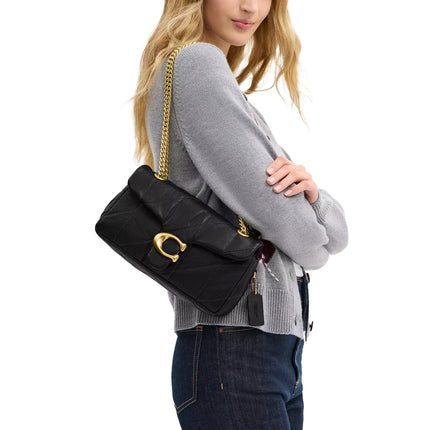 Coach Women's Tabby Shoulder Bag 26 With Quilting Brass/Black