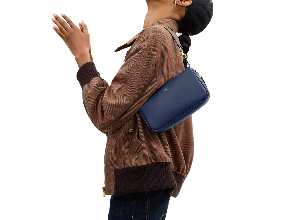 Coach Women's Plaza Bag Brass/Navy