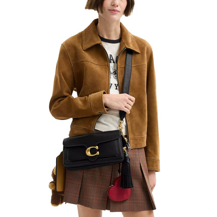 Coach Women's Tabby Shoulder Bag 26 With Charms Brass/Black Multi