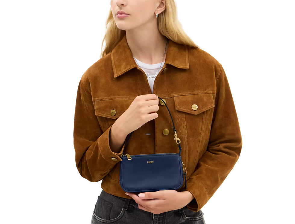 Coach Women's Plaza Bag 18 Brass/Navy