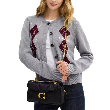 Coach Women's Tabby Shoulder Bag 26 With Quilting Brass/Black