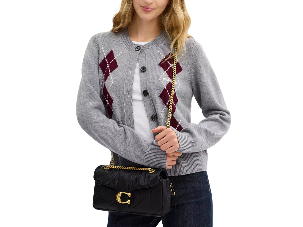 Coach Women's Tabby Shoulder Bag 26 With Quilting Brass/Black