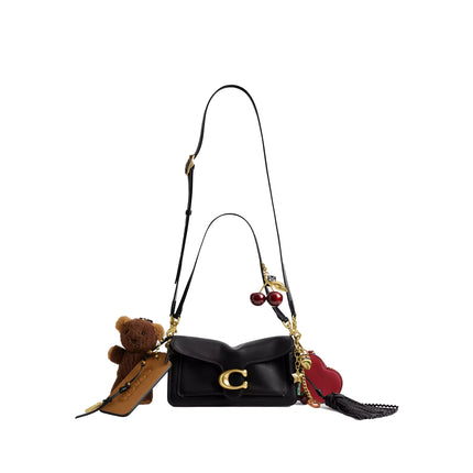 Coach Women's Tabby Shoulder Bag 26 With Charms Brass/Black Multi