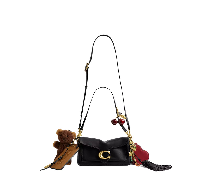 Coach Women's Tabby Shoulder Bag 26 With Charms Brass/Black Multi