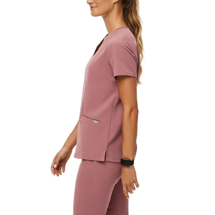 FIGS Women's Casma Three Pocket Scrub Top Mauve