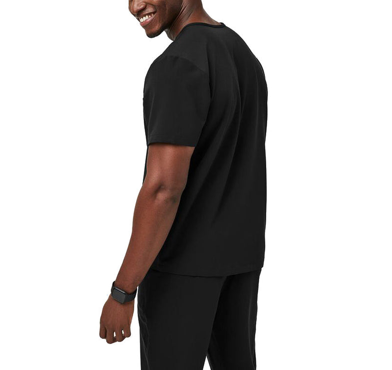 FIGS Men's Leon Three Pocket Scrub Top Black