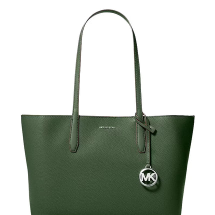 Michael Kors Women's Avalon Medium Pebbled Leather Tote Bag Amazon Green
