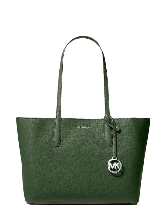 Michael Kors Women's Avalon Medium Pebbled Leather Tote Bag Amazon Green
