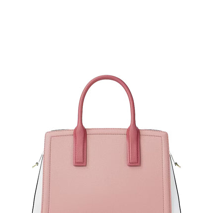 Michael Kors Women's Laila Medium Color-Block Pebbled Leather Satchel Bag Primrose Multi
