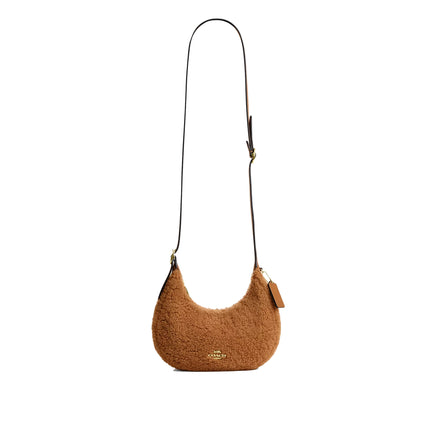 Coach Women's Emily Shoulder Bag In Shearling Gold/Natural