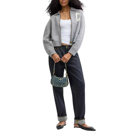 Coach Women's Teri Mini Crossbody Bag In Signature Regenerative Cotton Denim Gold/Denim