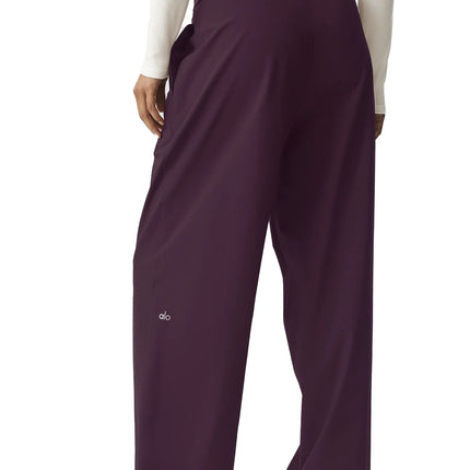 alo Women's Suit Up Trouser (Long) Rich Bordeaux