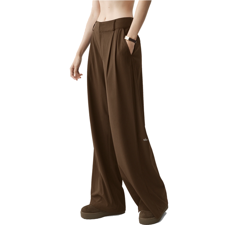 alo Women's High-Waist Dreamscape Trouser (Long) Espresso