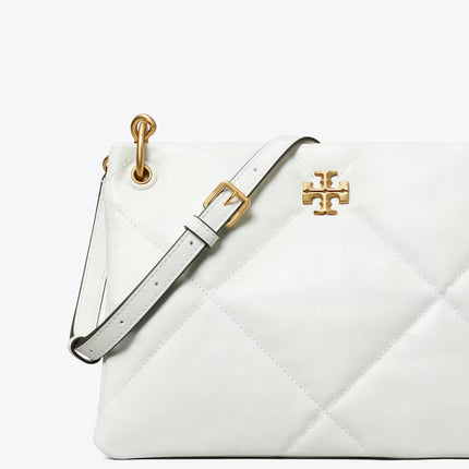Tory Burch Women's Small Kira Diamond Quilt Shoulder Bag Blanc