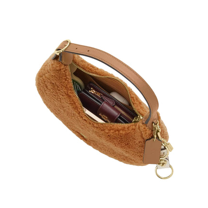 Coach Women's Emily Shoulder Bag In Shearling Gold/Natural
