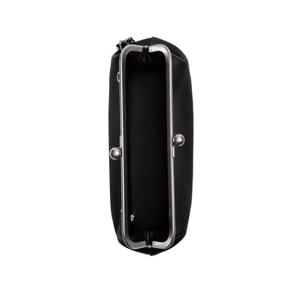 Coach Women's Kisslock Frame Bag 30 Silver/Black