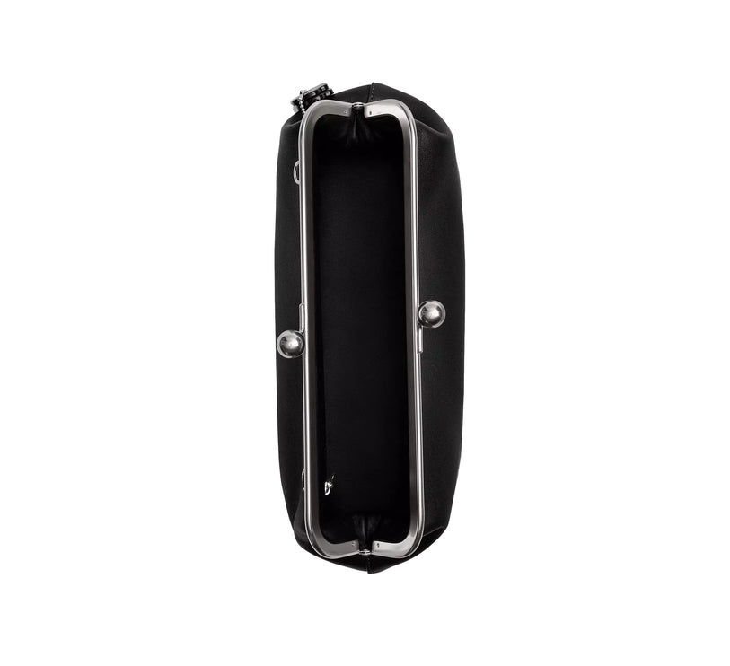 Coach Women's Kisslock Frame Bag 30 Silver/Black
