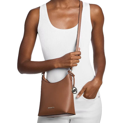 Michael Kors Women's Maya Small Crossbody Bag Luggage/Gold