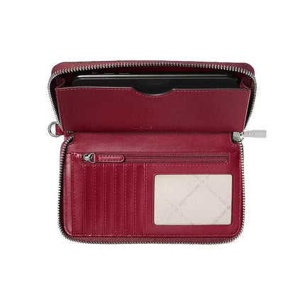 Michael Kors Women's Jet Set Travel Large Smartphone Wristlet Maroon